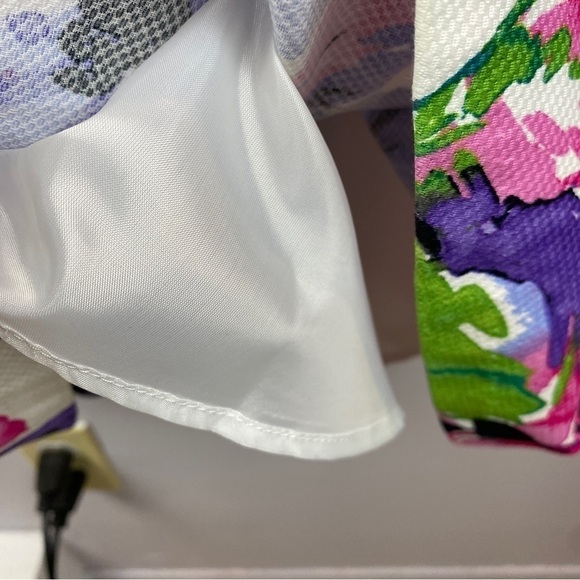 JONES Studio Pink Purple Floral Sleeveless Skater Dress Size 6 - Picture 5 of 12